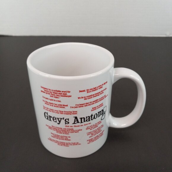 Grey's Anatomy Coffee Mug 8 oz. Orca Coating Humorous Comedy Sayings White GUC - Picture 1 of 12
